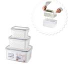 Kit 3 Potes Herméticos Com Cesto Sem Umidade