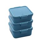Kit 3 Potes Herméticos Com Tampa Plástico Resistente Marmita Freezer Microondas Vedação Tampa Click