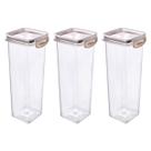 Kit 3 Potes Herméticos com Travas 1,6L Plasútil Branco Funcional Resistente Modular Moderno Seguro