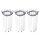 Kit 3 Potes Herméticos de Plástico 1,5L Ou Porta Mantimentos