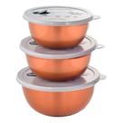 Kit 3 Potes Herméticos Mimo Bronze para Microondas
