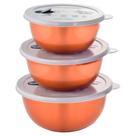 Kit 3 Potes Herméticos Mimo Bronze para Microondas