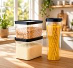 Kit 3 Potes Herméticos para Mantimentos, Arroz, Feijão e Macarrão