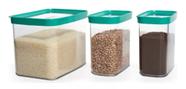 Kit 3 Potes Herméticos Para Mantimentos Cozinha Kit 3 Potes Herméticos Para Mantimentos Cozinha
