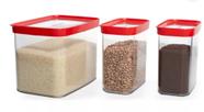 Kit 3 Potes Herméticos Para Mantimentos Cozinha