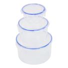 Kit 3 Potes Herméticos Redondos com Trava BPA Free 1L 530ml 180ml Tampa Vedação Sortido