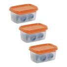Kit 3 Potes Herméticos Tupperware Basic Line Transparente 160ml