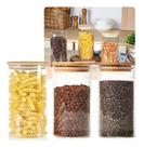 Kit 3 Potes Herméticos Vidro Porta Mantimentos Tampa Bambu