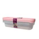 Kit 3 Potes Linha Mais 710ml Plasvale Rosa Kit 3 Potes Linha Mais 710ml Plasvale Rosa