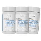 Kit 3 Potes Magnésio Malato Vitaminas D3 + K2 Suplemento Alimentar Natural 180 Cápsulas 100% Puro Original Concentrado Natunéctar