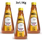 Kit 3 potes mel uso gourmet chef baldoni blend flores laranjeira e silvestre 1,1kg sabor equilibrado