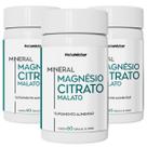 Kit 3 Potes Mineral 2 em 1 Magnésio De Malato e Citrato Duo Natunectar 180 Capsulas 500mg Blend Mix Magnesium Citrate Malate