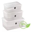 Kit 3 Potes Multiuso 1L, 2L e 3 Litros Transparente UZ