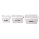 Kit 3 potes multiuso retangulares 810ml, 2400ml e 4950ml Chef Pro