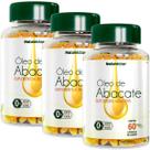 Kit 3 Potes Óleo De Abacate Suplemento Alimentar Natural 180 Capsulas Original 100% Puro Nutritivo Extra Virgem Vegetal