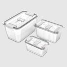Kit 3 Potes Organizadores Geladeira Com Cesto Invicta