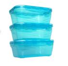 Kit 3 Potes Plástico 1L Lp House
