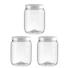 Kit 3 Potes Plástico Bandeirante Cristal Mantimento 1 Litro Kit 3 Potes Plástico Bandeirante Cristal Mantimento 1 Litro