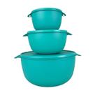 Kit 3 Potes Plastico Redondos Bowl Livre Bpa