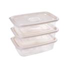 Kit 3 Potes Pop Retangular 1,2 L - Micro-ondas e Freezer