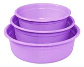 Kit 3 Potes Redondo Roxo 1,3l Armazenamento De Alimentos Kit 3 Potes Redondo Roxo 1,3l Armazenamento De Alimentos