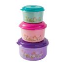 Kit 3 Potes Redondos Coloridos Tulipas