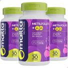 Kit 3 Potes Suplemento Metilfolato + Vitaminas B6 B12 90 Cápsulas