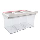 Kit 3 potes suspensos 2l deslizantes oikos branco