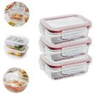 Kit 3 Potes Tigelas Hermetico Vidro Canelado 1040ML Marmita Kit 3 Potes Tigelas Hermetico Vidro Canelado 1040ML Marmita