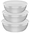 Kit 3 Potes Tramontina em Inox Ice Conserv em Polietileno LDPE Kit 3 Potes Tramontina em Inox Ice Conserv em Polietileno LDPE
