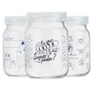 Kit 3 Potes Vidro Armazenar Leite Materno Decorados 360 Graduação 200ml