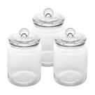 Kit 3 Potes Vidro Hermético Mantimentos 750ml Arena Transparente Lyor