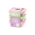 Kit 3 Potes Wave 600ml Plasvale Variado
