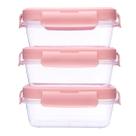 Kit 3 Potinhos Buba Herméticos C/ Tampa E Trava Rosa 100ml Kit 3 Potinhos Buba Herméticos C/ Tampa E Trava Rosa 100ml