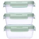 Kit 3 Potinhos Herméticos Verde 100ml Com Tampa e Trava 18058 - Buba Kit 3 Potinhos Herméticos Verde 100ml Com Tampa e Trava 18058 - Buba