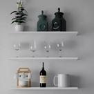 Kit 3 Prateleira 100x20 Suporte Invisível Decoração Branco