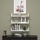 Kit 3 prateleira em U Organizador Decorativo Hall Entrada MDF