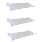 Kit 3 Prateleira Painel Canaletado Com Suporte E Ventosa 30x60cm Branco Kit 3 Prateleira Painel Canaletado Com Suporte E Ventosa 30x60cm Branco