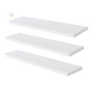 Kit 3 Prateleiras 60x15 Mdf Branco Parede Madeira Quarto