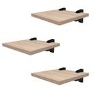 Kit 3 Prateleiras Banheiro Sala Quarto Multiuso 20x25 Cádis