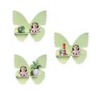 Kit 3 Prateleiras Borboleta MDF - Decoração