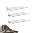 Kit 3 Prateleiras Branca 1,2x20x40cm Suporte Branco (Me Leve