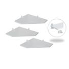 Kit 3 Prateleiras De Canto 30x30 Mdp Branca Com Suportes