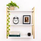 Kit 3 Prateleiras de Parede Industrial Ferro e MDF Porta Quadros, Livros, Brinquedos e Decoração
