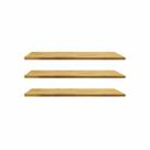 Kit 3 Prateleiras Decorativas Estante 60x25 15mm espessura Madeira Pinus Reforçada Decoração de Parede Dema Madeiras