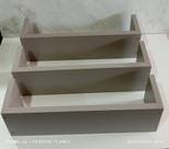 Kit 3 prateleiras em u cinza sagrado 40x10x12