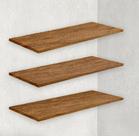 Kit 3 Prateleiras MDF 15mm - 100x20cm - FREIJÓ + suporte invisível - SKY Móveis Planejados