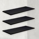 Kit 3 Prateleiras MDF 15mm - 100x20cm - PRETA + suporte invisível - SKY Móveis Planejados Kit 3 Prateleiras MDF 15mm - 100x20cm - PRETA + suporte invisível - SKY Móveis Planejados