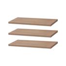 Kit 3 Prateleiras MDF 15mm - 65x15cm - MADEIRADO/CARVALHO + Suporte Invisível