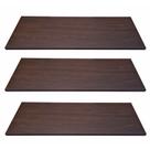 Kit 3 Prateleiras Mdf 60x25 Tabaco Nicho Livros Revista